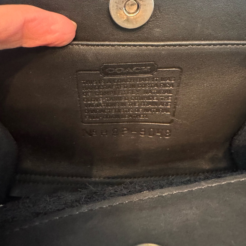 Vintage Coach Black Disco Mini Bag -9048 - Picture 6 of 7